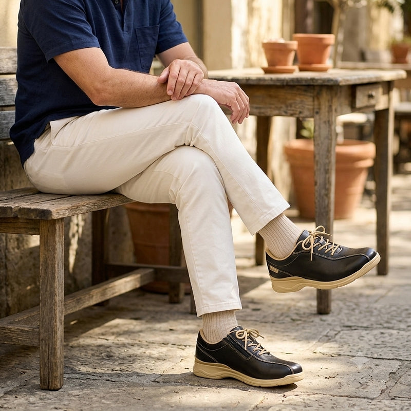 Lightweight Leather Walking Shoes | DR7007