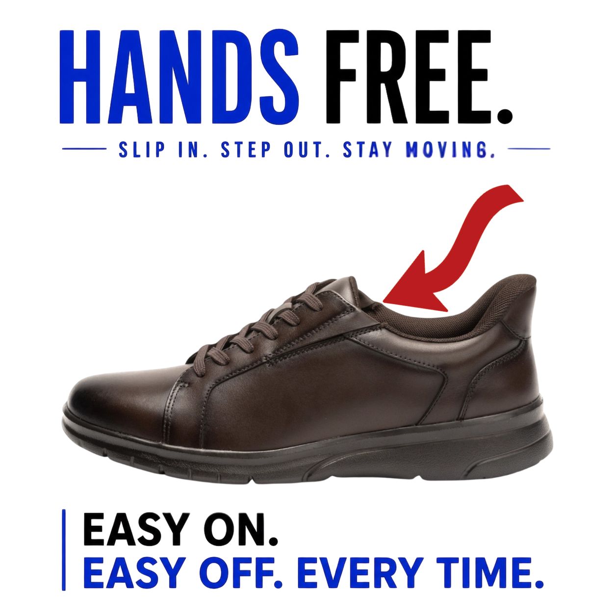 Hands-Free Leather Sneakers | DR8023