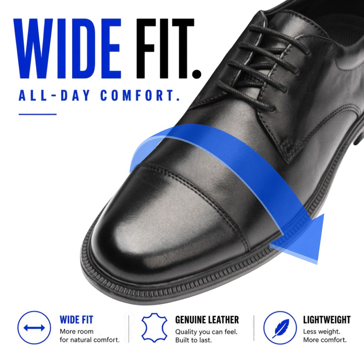 Lightweight Leather Straight Tip | DR6047