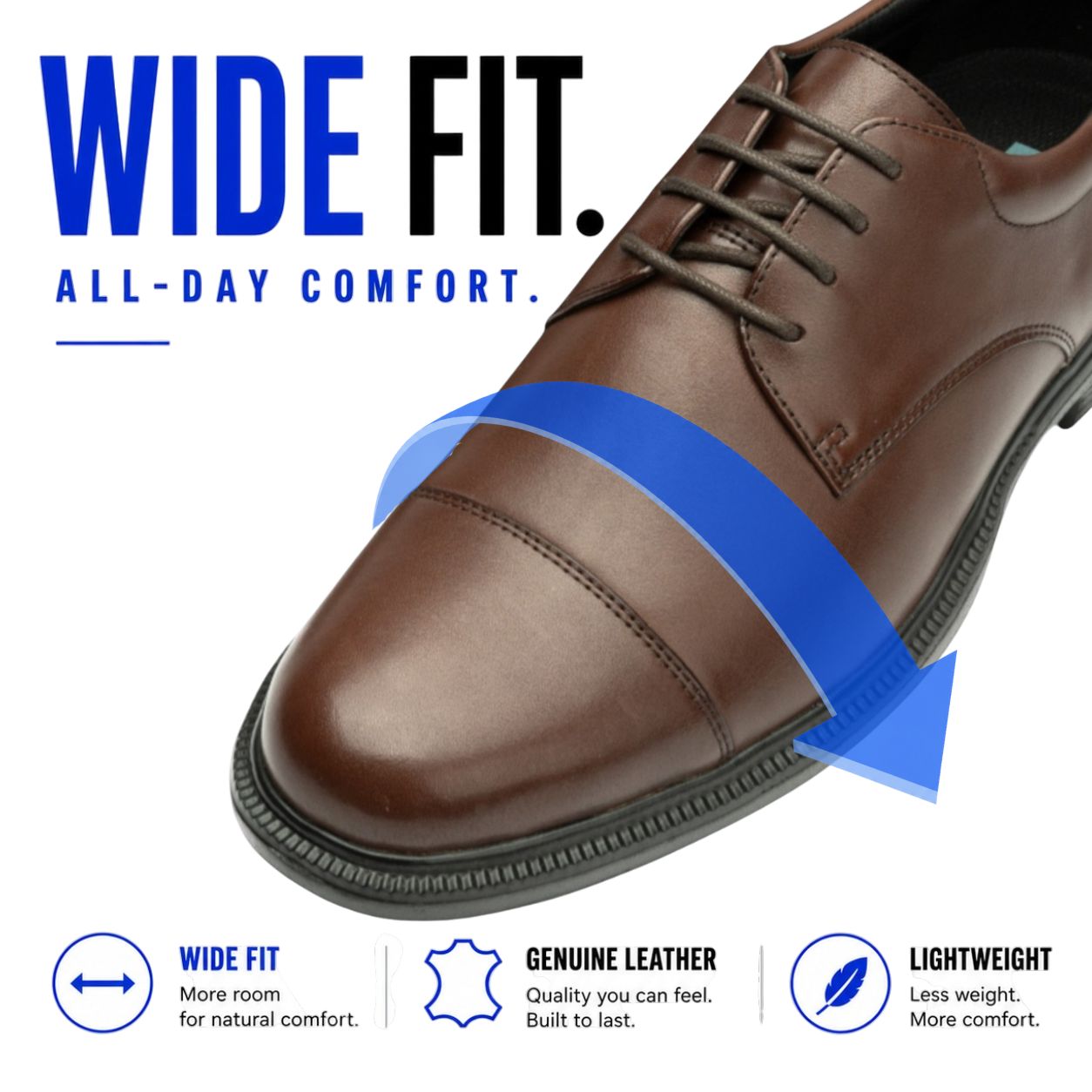 Lightweight Leather Straight Tip | DR6047