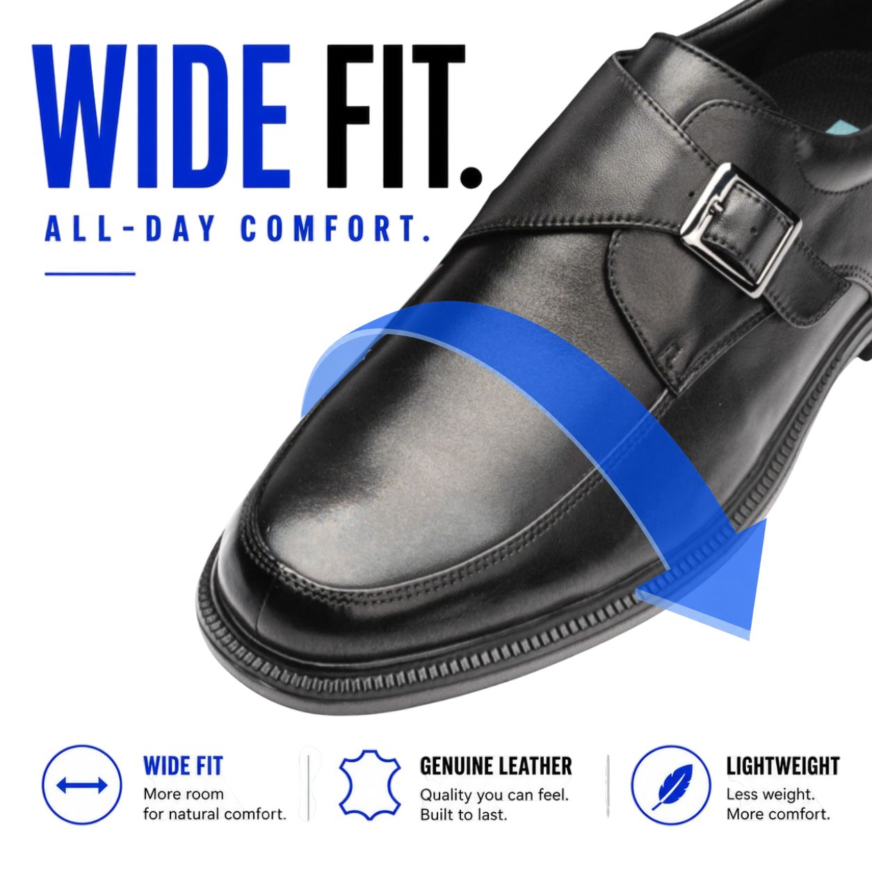 Lightweight Leather Monk Strap | DR6048