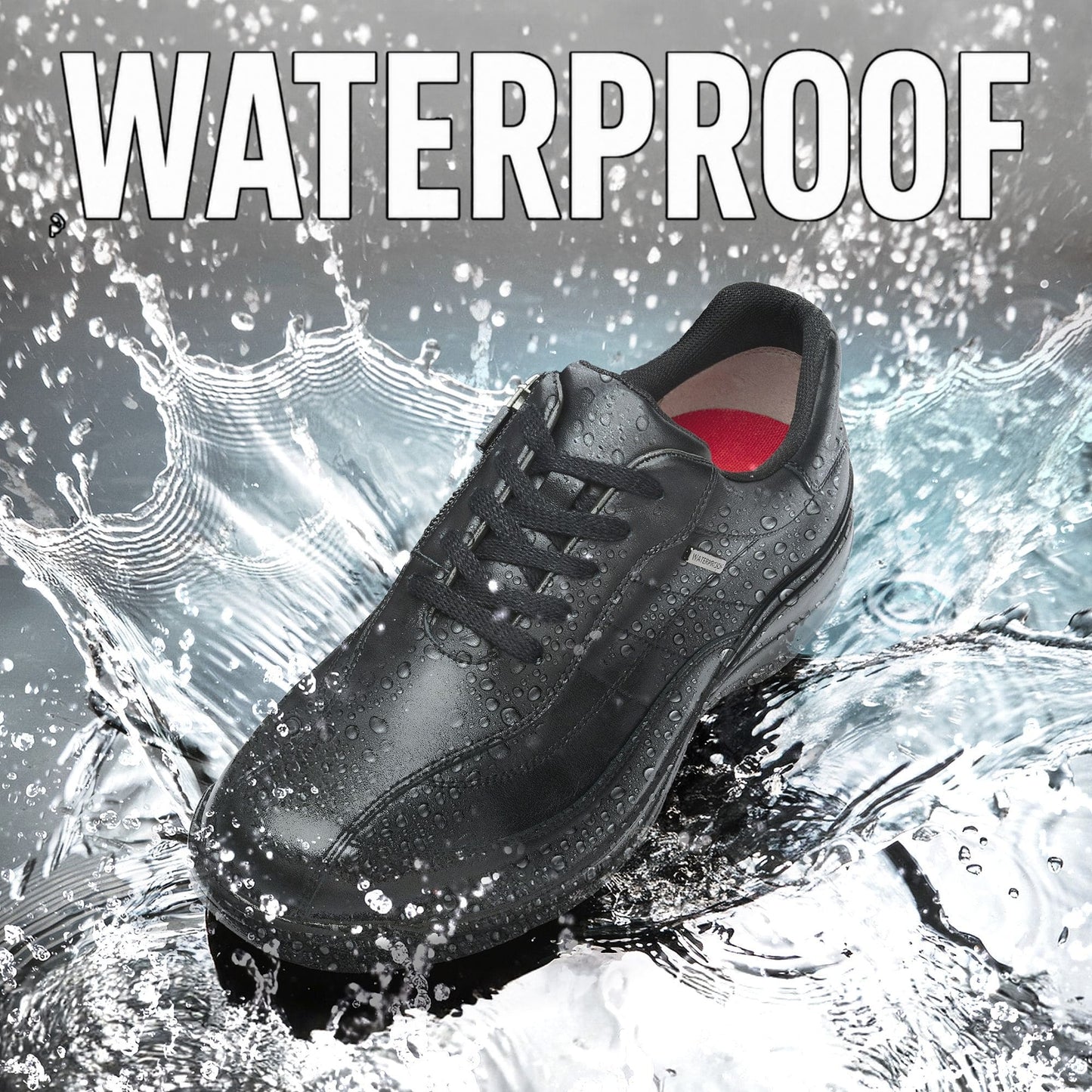 Waterproof Leather Side-Zip Shoes | DN1003