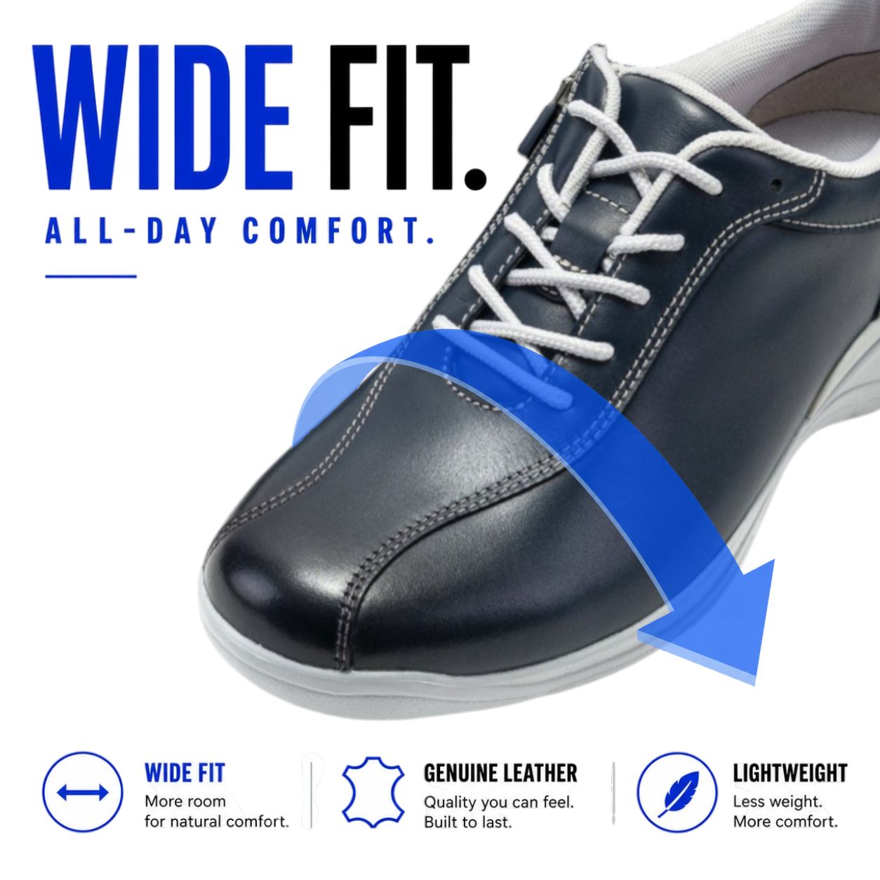 Lightweight Leather Walking Shoes | DR7007