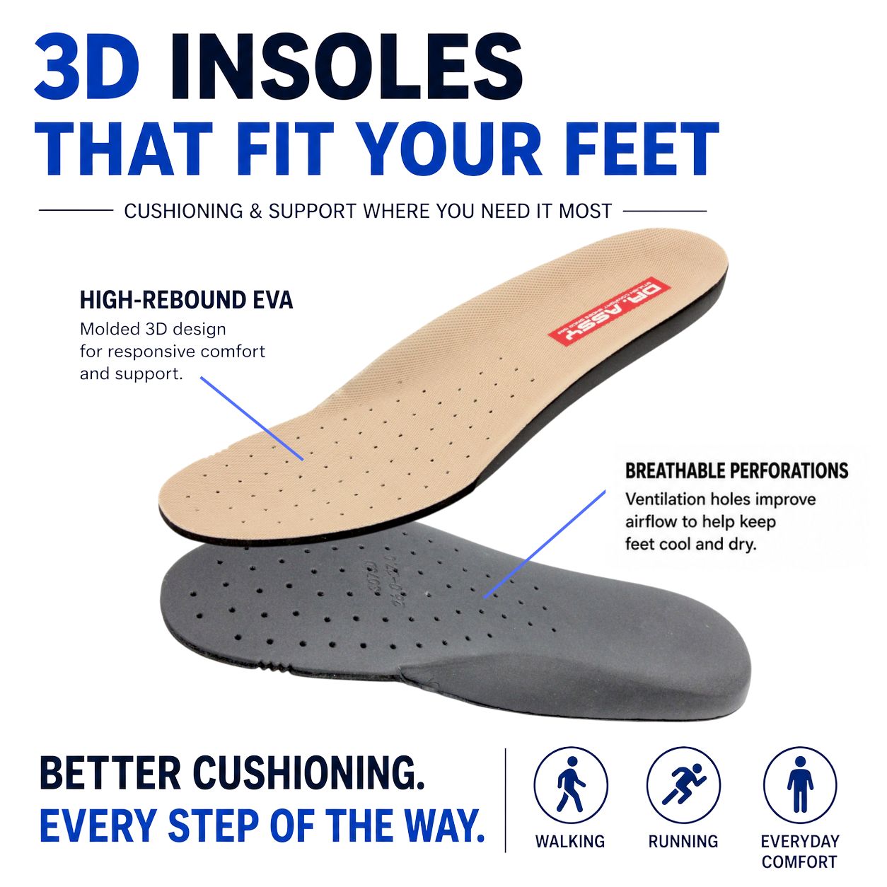 Lightweight Leather Walking Shoes | DR7007