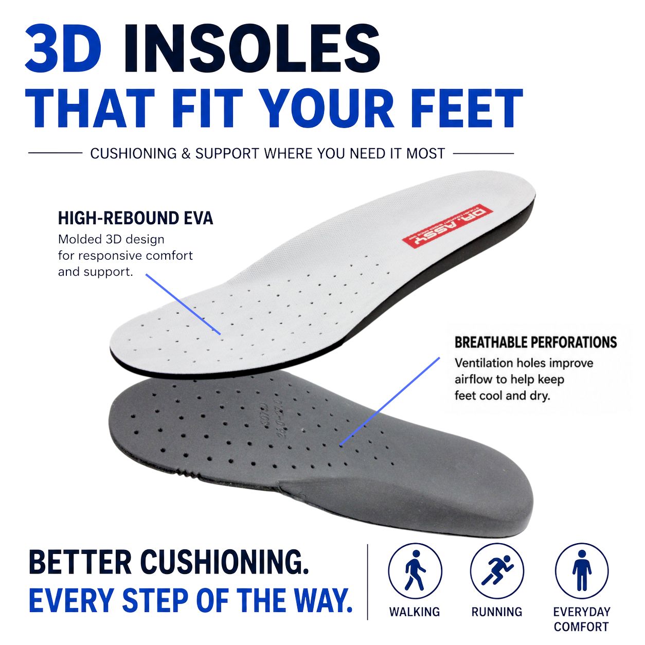Lightweight Leather Walking Shoes | DR7007