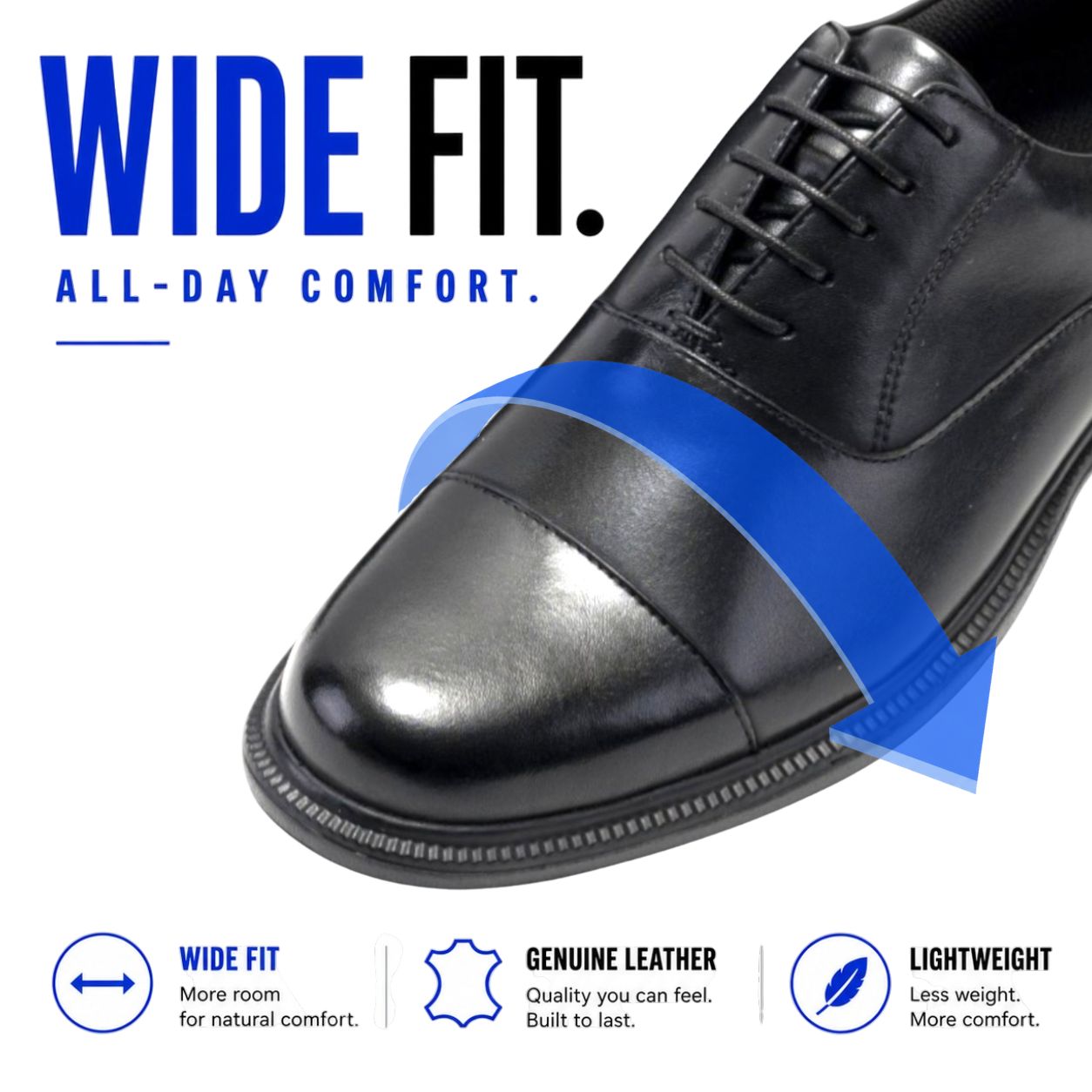 Lightweight Leather Straight Tip | DR6053