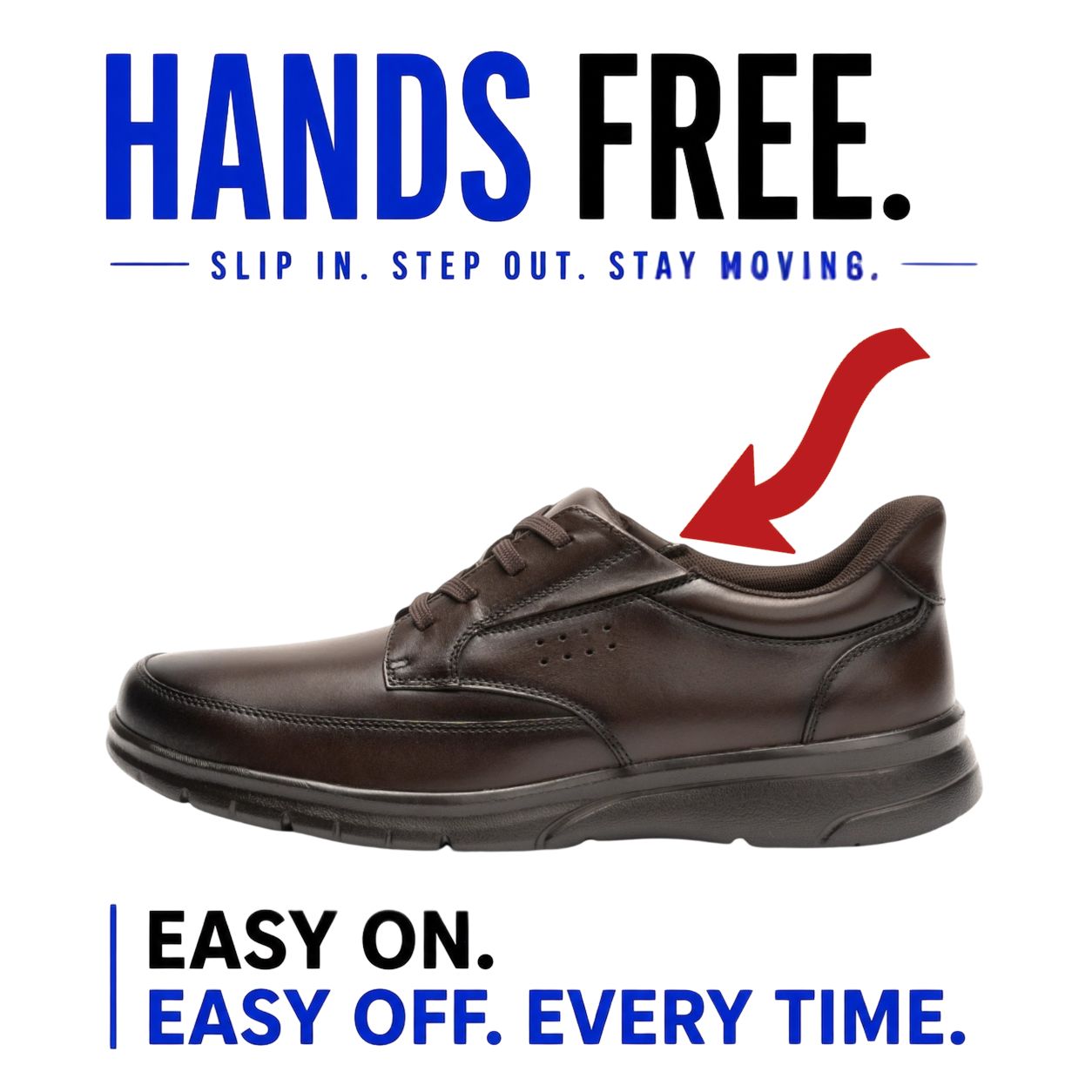 Hands-Free Leather Sneakers | DR8022