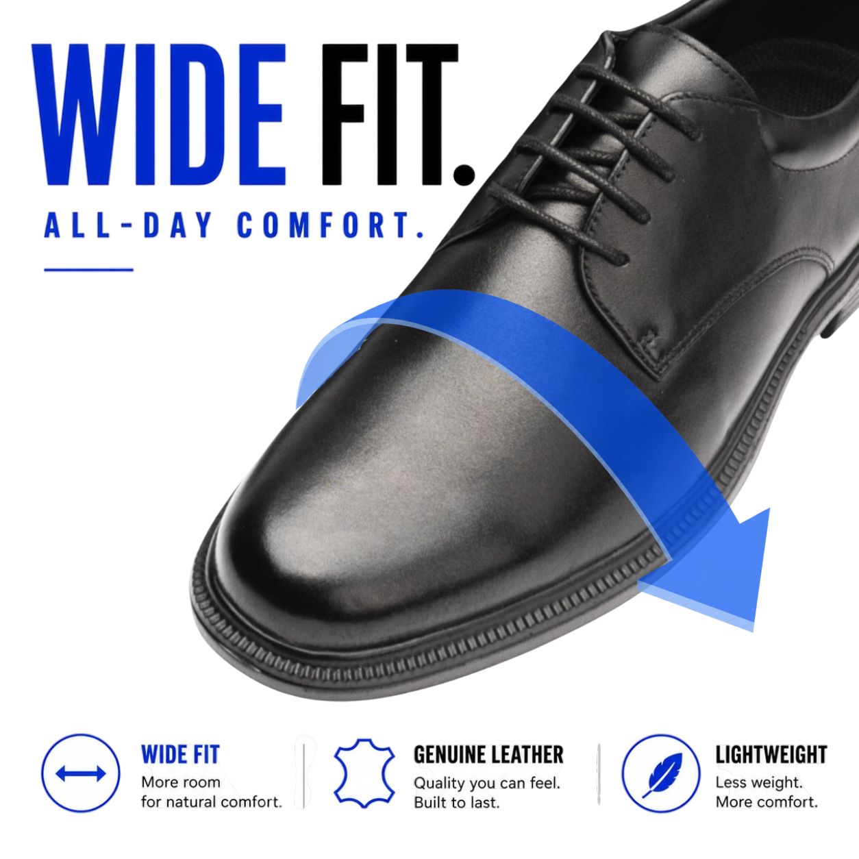 Lightweight Leather Plain Toe | DR6046