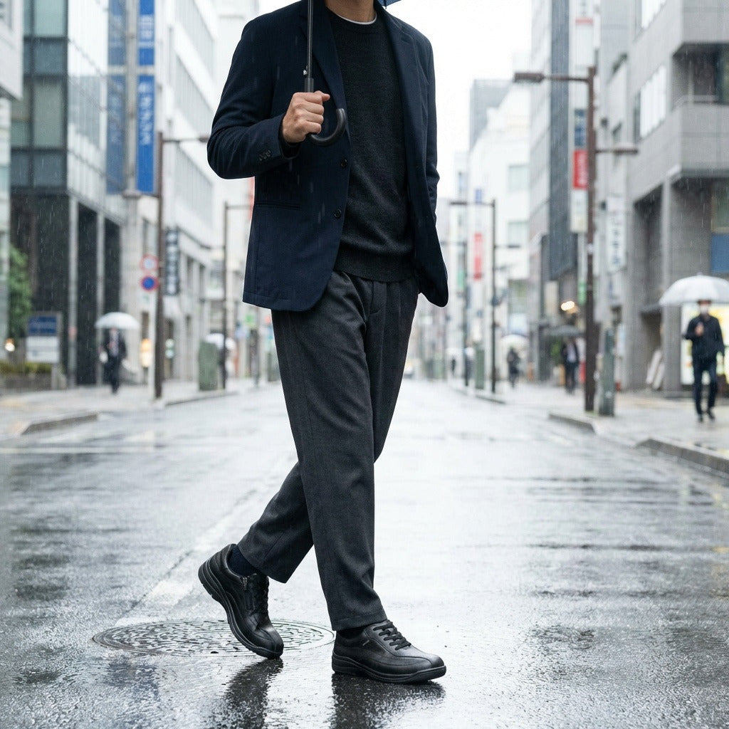 Waterproof Leather Side-Zip Shoes | DN1003