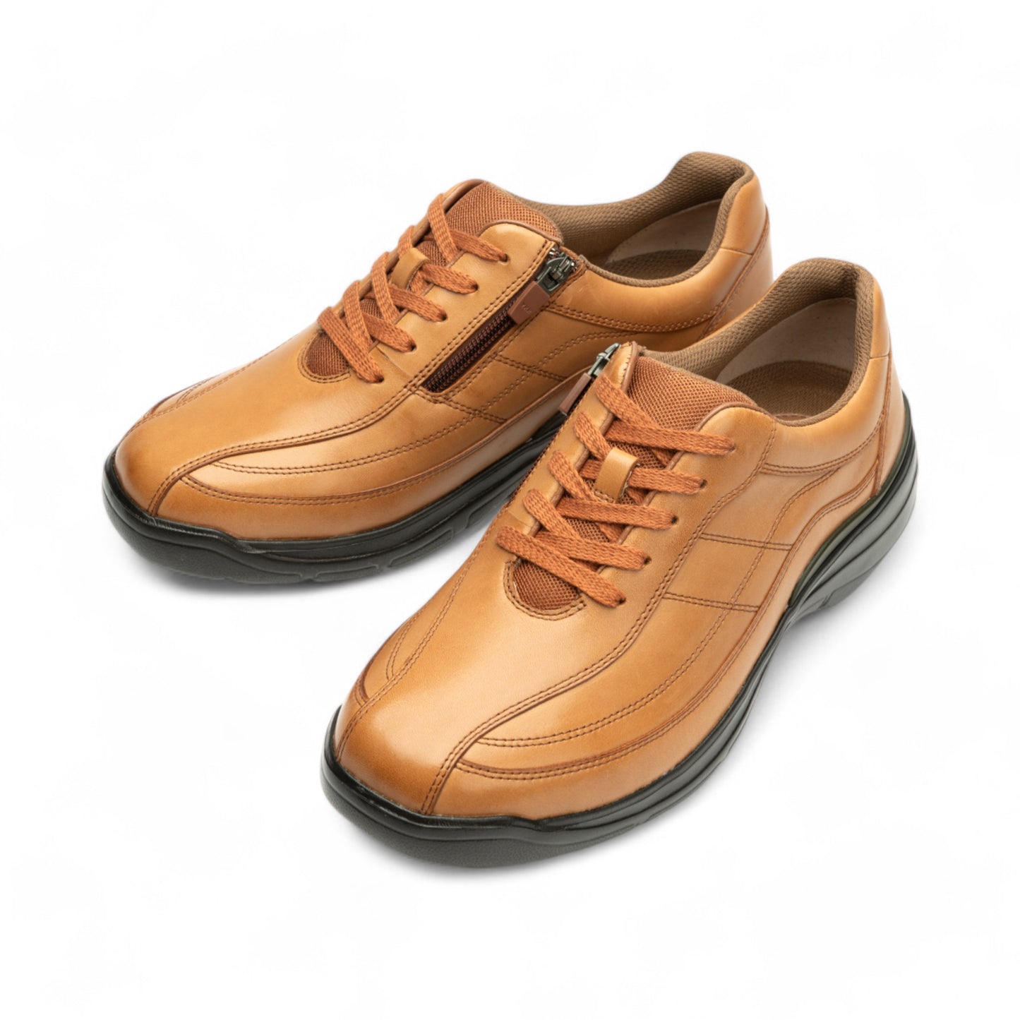 Lightweight Leather Side-Zip Shoes | DR8014