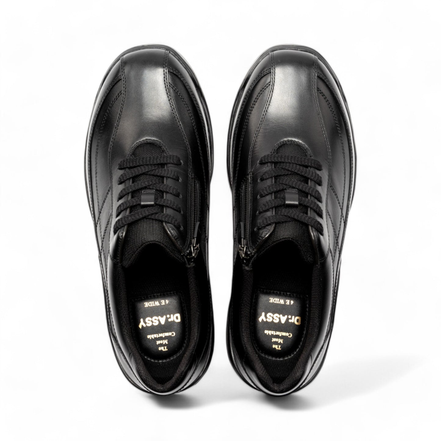 Lightweight Leather Side-Zip Shoes | DR8014