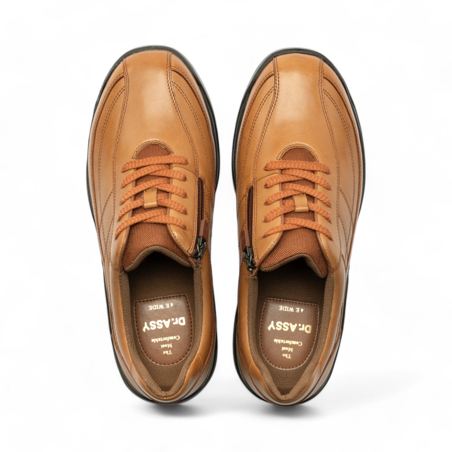 Lightweight Leather Side-Zip Shoes | DR8014