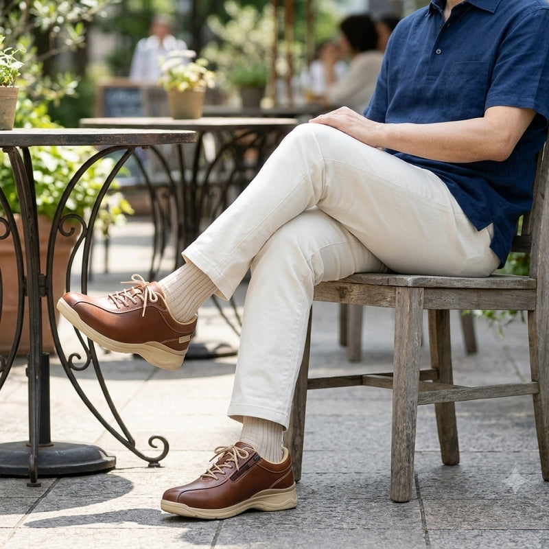 Lightweight Leather Walking Shoes | DR7007